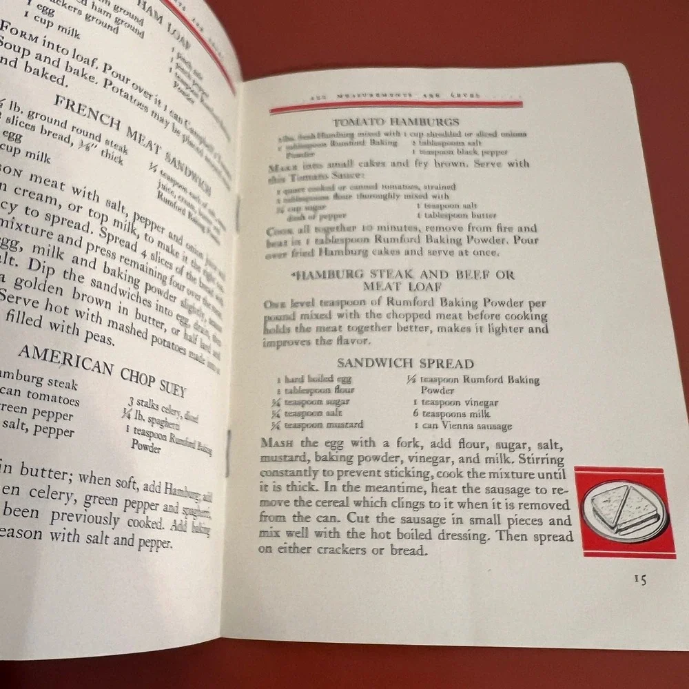 Vintage 1931 Rumford Baking Powder Recipe Booklet 64 New Uses Daily Cooking 32pg